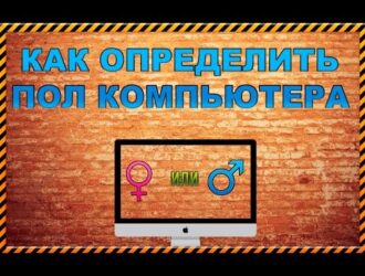 КАК ОПРЕДЕЛИТЬ ПОЛ КОМПЬЮТЕРА