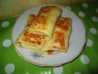 Блинчики с ветчиной и сыром